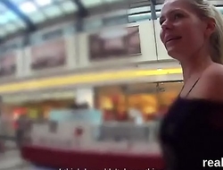 Beautiful czech sweetie gets tempted in the hypermarket and reamed in pov